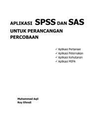 Image of Aplikasi  SPSS Dan SAS Untuk Perancangan Percobaan