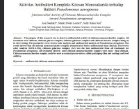 Image of Aktivitas Antibakteri Kompleks Kitosan Monosakarida terhadap