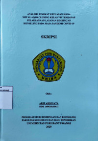 Image of ANALISIS TINGKAT KEPUASAN SISWA SMP AL AQSO CLURING KELAS VII TERHADAP PELAKSANAAN LAYANAN BIMBINGAN KONSELING PADA MASA PANDEMI COVID-19