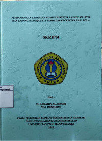 Image of PERBANDINGAN LAPANGAN RUMPUT SINTETIS, LAPANGAN VINYL DAN LAPANGAN PARQUETTE TERHADAP KECEPATAN LAJU BOLA
