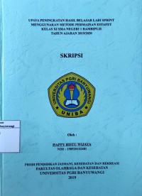 Image of UPAYA PENINGKATAN HASIL BELAJAR LARI SPRINT MENGGUNAKAN METODE PERMAINAN ESTAFET KELAS XI SMA NEGERI 1 RAMBIPUJI TAHUN 2019/2020