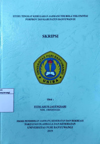 Image of STUDY TINGKAT KEBUGARAN JASMANI TIM BOLA VOLI PANTAI PORPROV 2019 KABUPATEN BANYUWANGI
