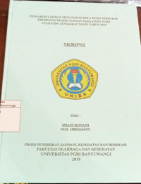 Image of PENGARUH LATIHAN MENANGKAP BOLA TENIS TERHADAP 
KECEPATAN REAKSI TANGAN PADA ATLET JUDO
CLUB JUDO JENGGIRAT TANGI TAHUN 2019