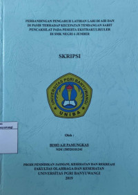 Image of PERBANDINGAN PENGARUH LATIHAN LARI DI AIR DAN DI PASIR TERHADAP KECEPATAN TENDANGAN SABIT PENCAK SILAT PADA PESERTA EKSTRAKURIKULER DI SMK NEGERI 6 JEMBER