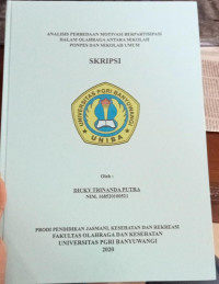Image of ANALISIS PERBEDAAN MOTIVASI BERPARTISIPASI DALAM OLAHRAGA ANTARA SEKOLAH PONPES DAN SEKOLAH UMUM