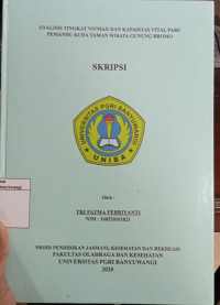 Image of ANALISIS TINGKAT VO2MAX DAN KAPASITAS VITAL PARU PEMANDU KUDA TAMAN WISATA GUNUNG BROMO