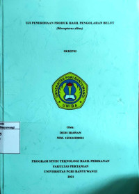 Image of UJI PENERIMAAN PRODUK HASIL PENGOLAHAN BELUT (Monopterus albus)