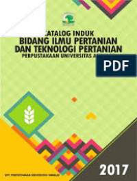 Katalog  Induk Bidang Ilmu Pertanian dan Teknologi Pertanian Perpustakaan Universitas Andalas